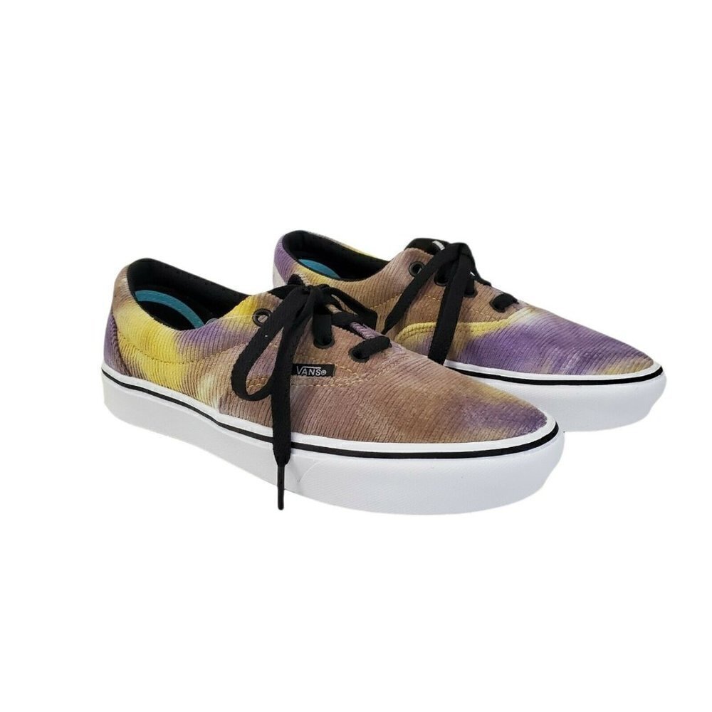 VANS Comfycush Shoes Womens 7 Mens 5.5 Blotched Purple Velvet White NWT